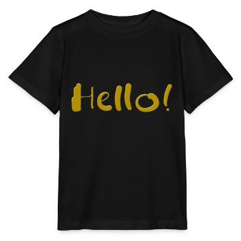 hello hallo hey hi salutti servus gruss flirten - Stanley/Stella Kinder T-Shirt MINI CREATOR  - Schwarz - Vorne - Mikhail (115cm)