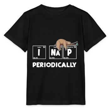 I Nap Periodically - Stanley/Stella Kinder T-Shirt MINI CREATOR  - Schwarz - Vorne - Mikhail (115cm)