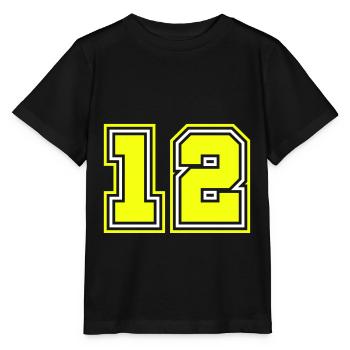 Symbole de 12 chiffres - T-shirt bio MINI CREATOR Stanley/Stella Enfant - noir - Devant - Mikhail (115cm)