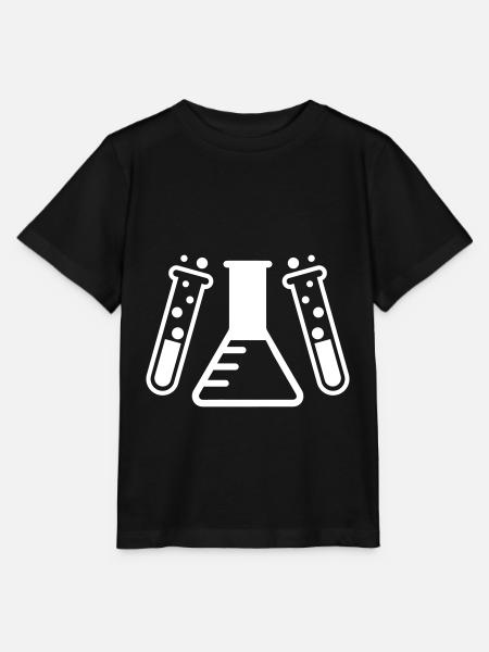 Reagenzglas chemiker - Stanley/Stella Kinder T-Shirt MINI CREATOR - Schwarz