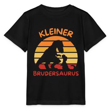 kleiner Brudersaurus Dino kleiner Bruder - Stanley/Stella Kinder T-Shirt MINI CREATOR  - Schwarz - Vorne - Mikhail (115cm)