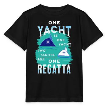 yacht sailing sailor skipper sailingboat regatta - Stanley/Stella MINI CREATOR Kids’ T-Shirt - black - Front - Mikhail (115cm)