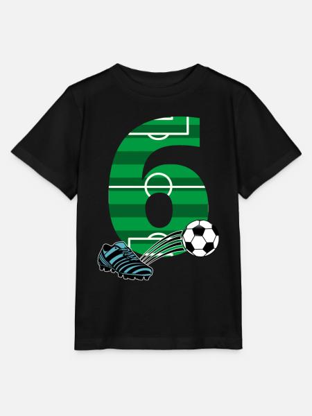 6. Geburtstag Fußball - Stanley/Stella Kinder T-Shirt MINI CREATOR  - Schwarz