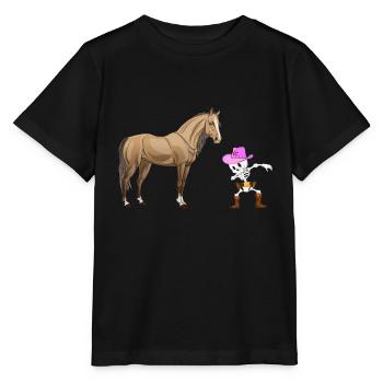 Équitation Danse Squelette Pink Hat Cowboy Swag - T-shirt bio MINI CREATOR Stanley/Stella Enfant - noir - Devant - Mikhail (115cm)