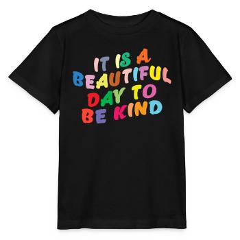 It's a nice day to be friendly - Stanley/Stella MINI CREATOR Kids’ T-Shirt - black - Front - Mikhail (115cm)