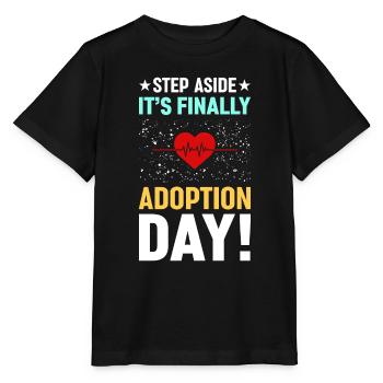 Mettez de côté C’est enfin le jour de l’adoption - T-shirt bio MINI CREATOR Stanley/Stella Enfant - noir - Devant - Mikhail (115cm)