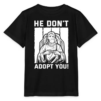 Il ne vous adopte pas, il vous donne juste de l’espoir - T-shirt bio MINI CREATOR Stanley/Stella Enfant - noir - Devant - Mikhail (115cm)