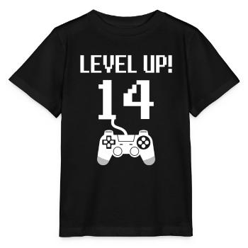 14e anniversaire niveau supérieur - T-shirt bio MINI CREATOR Stanley/Stella Enfant - noir - Devant - Mikhail (115cm)