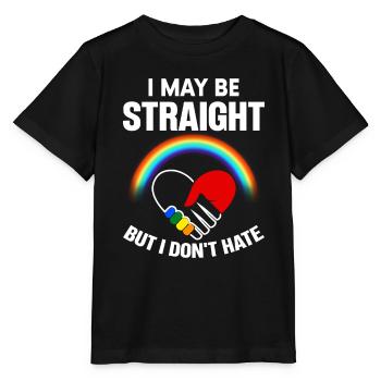 Je suis peut-être hétéro mais je ne déteste pas être Pride Regenb - T-shirt bio MINI CREATOR Stanley/Stella Enfant - noir - Devant - Mikhail (115cm)