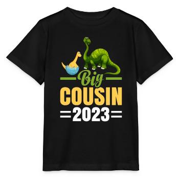Dinosaurier Din Big Cousin 2023 Saurus Geschenk - Stanley/Stella Kinder T-Shirt MINI CREATOR  - Schwarz - Vorne - Mikhail (115cm)