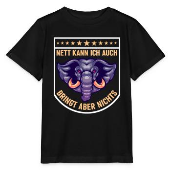 Je peux aussi être gentil, mais cela n’apporte pas de bien-être animal - T-shirt bio MINI CREATOR Stanley/Stella Enfant - noir - Devant - Mikhail (115cm)