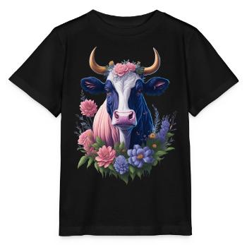Vache - T-shirt bio MINI CREATOR Stanley/Stella Enfant - noir - Devant - Mikhail (115cm)