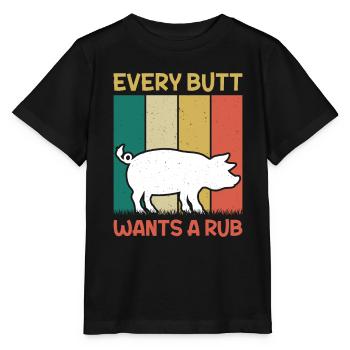 Every butt wants its touch and affection - Stanley/Stella MINI CREATOR Kids’ T-Shirt - black - Front - Mikhail (115cm)