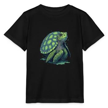 Sauvez la tortue, sauvez la nature, sauvez le monde - T-shirt bio MINI CREATOR Stanley/Stella Enfant - noir - Devant - Mikhail (115cm)