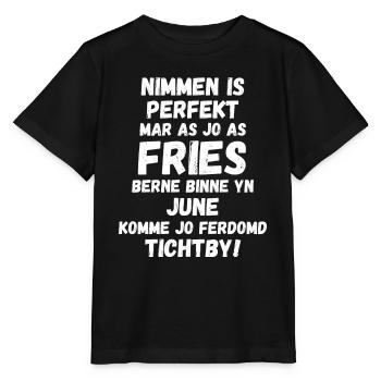 Chemise d’anniversaire frisonne née en juin Frisons - T-shirt bio MINI CREATOR Stanley/Stella Enfant - noir - Devant - Mikhail (115cm)