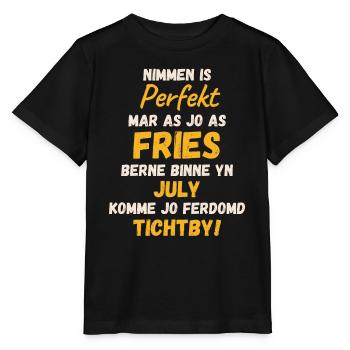 Chemise d’anniversaire frisonne Anniversaire des Frisons en juillet - T-shirt bio MINI CREATOR Stanley/Stella Enfant - noir - Devant - Mikhail (115cm)