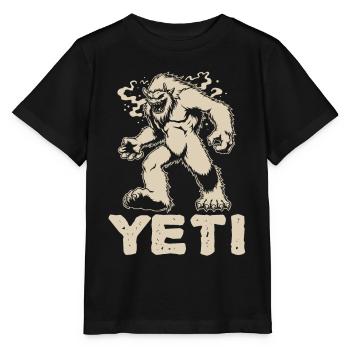 Yeti – Feel the Himalaya - cool monster design - Stanley/Stella MINI CREATOR Kids’ T-Shirt - black - Front - Mikhail (115cm)