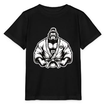 Martial Arts Gorilla – Strength and Dominance - Stanley/Stella MINI CREATOR Kids’ T-Shirt - black - Front - Mikhail (115cm)