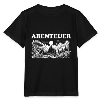Zauberwald Abenteuer – Für verträumte Entdecker - Stanley/Stella Kinder T-Shirt MINI CREATOR  - Schwarz - Vorne - Mikhail (115cm)