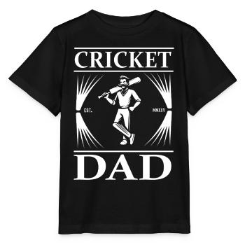 Cricket Dad – Stolz auf dem Spielfeld - Stanley/Stella Kinder T-Shirt MINI CREATOR  - Schwarz - Vorne - Mikhail (115cm)