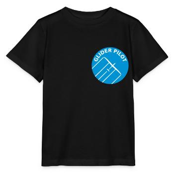 Planeur pilote poitrine motif planeur pilote planeur - T-shirt bio MINI CREATOR Stanley/Stella Enfant - noir - Devant - Mikhail (115cm)