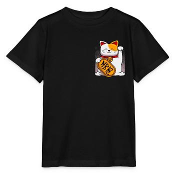 Japan Winkekatze Winken Katzen Katzenbesitzer - Stanley/Stella Kinder T-Shirt MINI CREATOR  - Schwarz - Vorne - Mikhail (115cm)