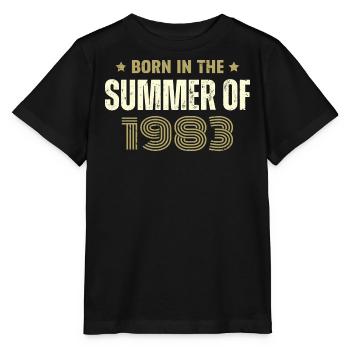 Jahrgang 1983 Jahrgang 1983 Geburtstagsgeschenk - Stanley/Stella Kinder T-Shirt MINI CREATOR  - Schwarz - Vorne - Mikhail (115cm)