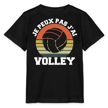 Ich kann nicht Ich habe Volley Humor Geschenk - Stanley/Stella Kinder T-Shirt MINI CREATOR  - Schwarz - Vorne - Mikhail (115cm)