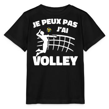 Ich kann nicht Volleyball spielen - Stanley/Stella Kinder T-Shirt MINI CREATOR  - Schwarz - Vorne - Mikhail (115cm)