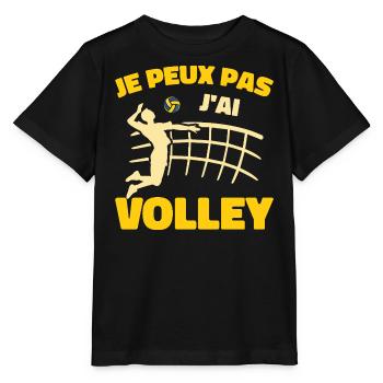 I can't I volleyball - Stanley/Stella MINI CREATOR Kids’ T-Shirt - black - Front - Mikhail (115cm)