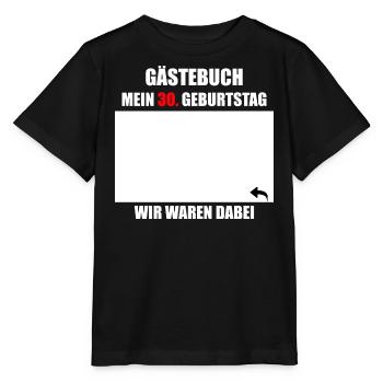 Unterschriften zum 30. Geburtstag - Gästebuch - Stanley/Stella Kinder T-Shirt MINI CREATOR  - Schwarz - Vorne - Mikhail (115cm)
