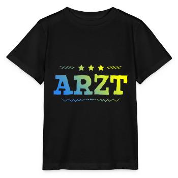 Arzt Beruf - Stanley/Stella Kinder T-Shirt MINI CREATOR  - Schwarz - Vorne - Mikhail (115cm)