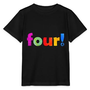 QUATRE 4 ANS 4E ANNIVERSAIRE - T-shirt bio MINI CREATOR Stanley/Stella Enfant - noir - Devant - Mikhail (115cm)