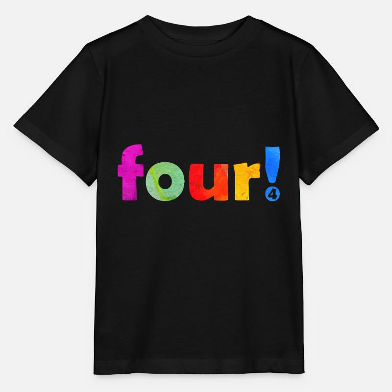 QUATRE 4 ANS 4E ANNIVERSAIRE - T-shirt bio MINI CREATOR Stanley/Stella Enfant - noir