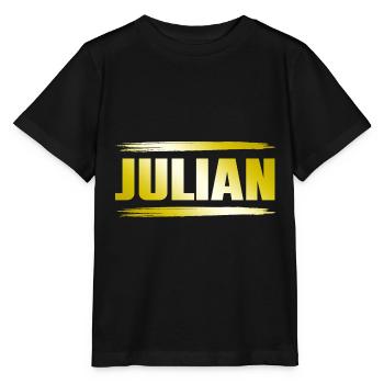 Julian - Stanley/Stella Kinder T-Shirt MINI CREATOR  - Schwarz - Vorne - Mikhail (115cm)