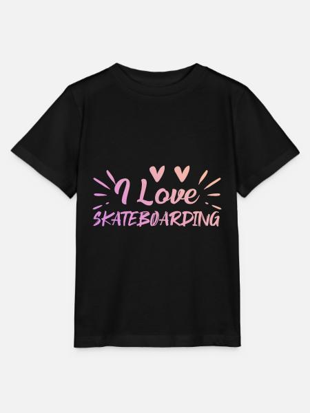 Ich Liebe Skateboard - Stanley/Stella Kinder T-Shirt MINI CREATOR - Schwarz