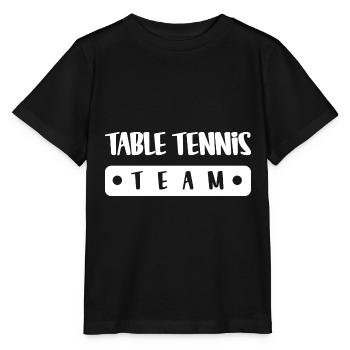 Table Tennis Team - Stanley/Stella Kinder T-Shirt MINI CREATOR  - Schwarz - Vorne - Mikhail (115cm)