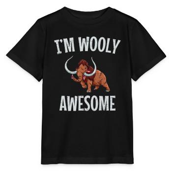 I'm Wooly Awesome Long Tusks Woolly Animals - Stanley/Stella MINI CREATOR Kids’ T-Shirt - black - Front - Mikhail (115cm)