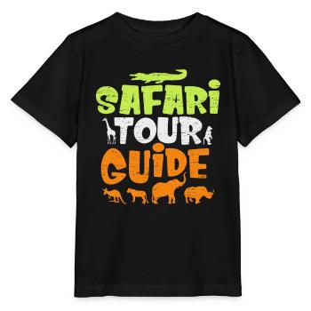 Guide touristique safari pour un touriste d’escorte - T-shirt bio MINI CREATOR Stanley/Stella Enfant - noir - Devant - Mikhail (115cm)