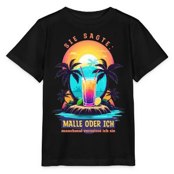 Sie sagte. Malle oder ich - Stanley/Stella Kinder T-Shirt MINI CREATOR  - Schwarz - Vorne - Mikhail (115cm)