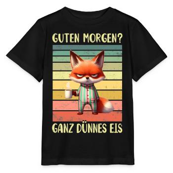 Fuchs Morgenmuffel - Stanley/Stella Kinder T-Shirt MINI CREATOR  - Schwarz - Vorne - Mikhail (115cm)