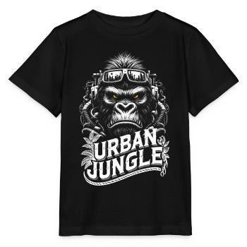 Urban Jungle Logo - T-shirt bio MINI CREATOR Stanley/Stella Enfant - noir - Devant - Mikhail (115cm)