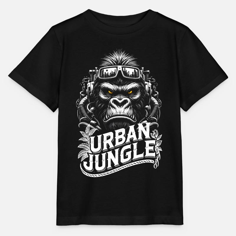 Urban Jungle Logo - T-shirt bio MINI CREATOR Stanley/Stella Enfant - noir
