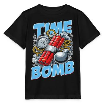 Time Bomb – Explosives Streetwear-Design - Stanley/Stella Kinder T-Shirt MINI CREATOR  - Schwarz - Vorne - Mikhail (115cm)