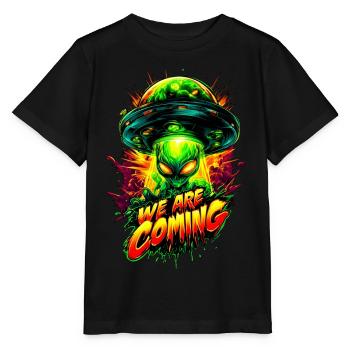 We are comming - Stanley/Stella Kinder T-Shirt MINI CREATOR  - Schwarz - Vorne - Mikhail (115cm)