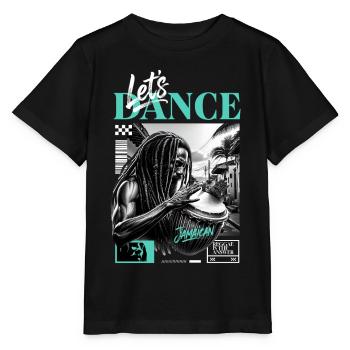 Lets Dance Jamaican Drummer - T-shirt bio MINI CREATOR Stanley/Stella Enfant - noir - Devant - Mikhail (115cm)