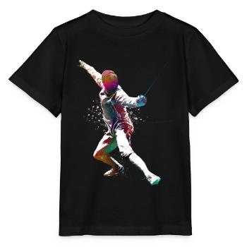 Fechtsportkunst #fencing #sport - Stanley/Stella Kinder T-Shirt MINI CREATOR  - Schwarz - Vorne - Mikhail (115cm)
