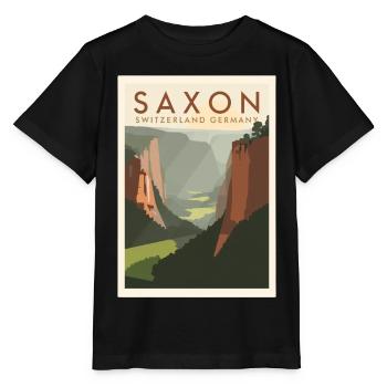 Saxon Switzerland | Vintage National Park - Stanley/Stella MINI CREATOR Kids’ T-Shirt - black - Front - Mikhail (115cm)