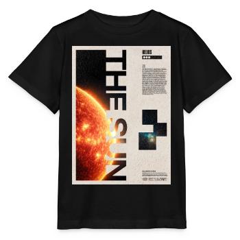 Vertikale Typografie des Sonnenausbruchs - Stanley/Stella Kinder T-Shirt MINI CREATOR  - Schwarz - Vorne - Mikhail (115cm)