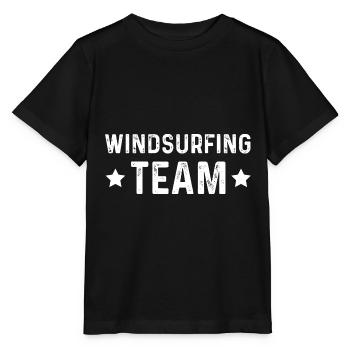 Windsurfing Team - Stanley/Stella Kinder T-Shirt MINI CREATOR  - Schwarz - Vorne - Mikhail (115cm)